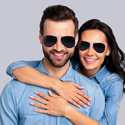 Black Aviator Sunglasses for men