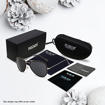 Black Aviator Sunglasses