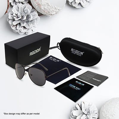 Black Aviator Sunglasses